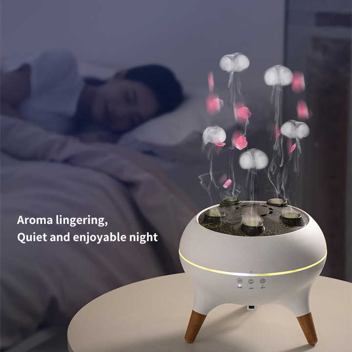 NNEDSZ Dynamic Jellyfish Aroma Diffuser with Timer, Ambient Lighting, and Adjustable Mist Modes