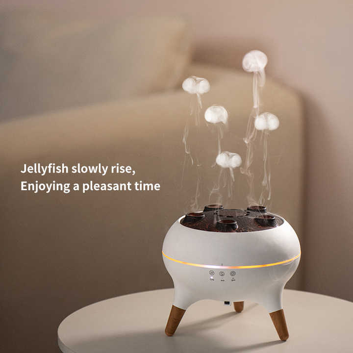 NNEDSZ Dynamic Jellyfish Aroma Diffuser with Timer, Ambient Lighting, and Adjustable Mist Modes