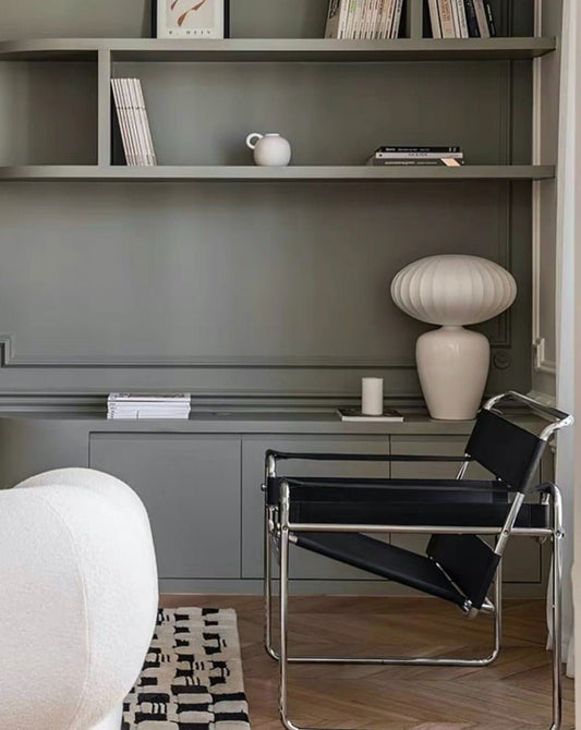 Vintage Dopamine Table Bedside Lamp with Silk Lampshade - Ambient Decorative Lighting